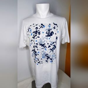 Vestige Size L Men White Cotton graphic Print Tshirt